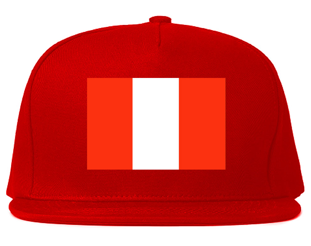 Peru Flag Country Printed Snapback Hat Cap